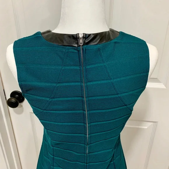 NWOT.  G by Guess dress with leather looking neck accent - Picture 6 of 7